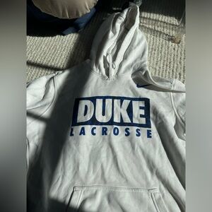 White Duke Lacrosse Nike hoodie